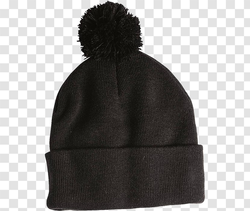 Knit Cap Beanie Acrylic Fiber Pom-pom Knitting - Black M Transparent PNG