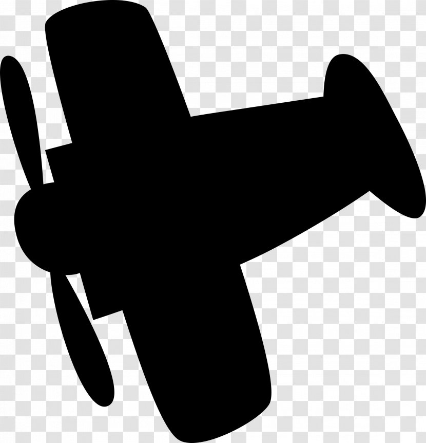 Airplane Silhouette Clip Art - Propeller - Props Transparent PNG