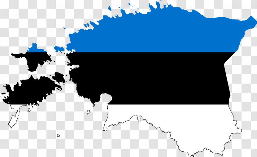 Flag Of Estonia Estonian Soviet Socialist Republic Map - Black And White Transparent PNG