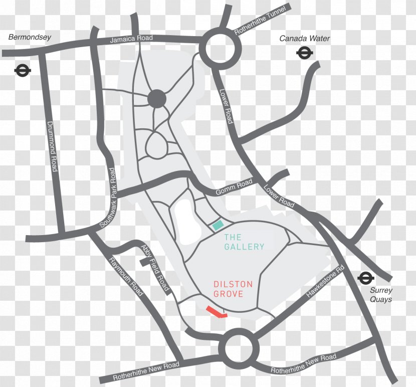 CGP London // The Gallery Park Approach Map Dilston Grove Southwark - Frame Transparent PNG