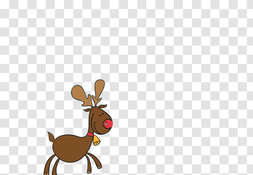 Moose Santa Claus Reindeer Christmas - Deer Transparent PNG
