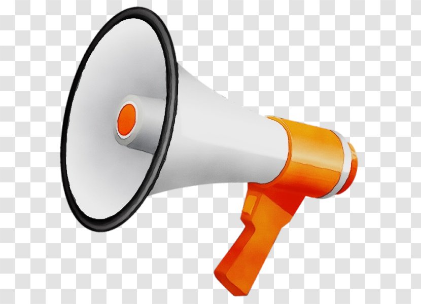 Orange - Megaphone - Emergency Light Loudspeaker Transparent PNG