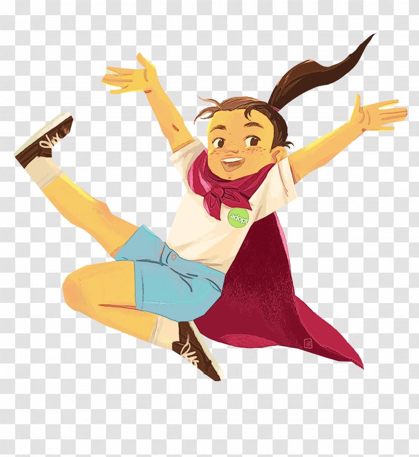 Cartoon Girl Transparency Jumping Adoptive Families Association Of British Columbia - Gesture - Fun Transparent PNG