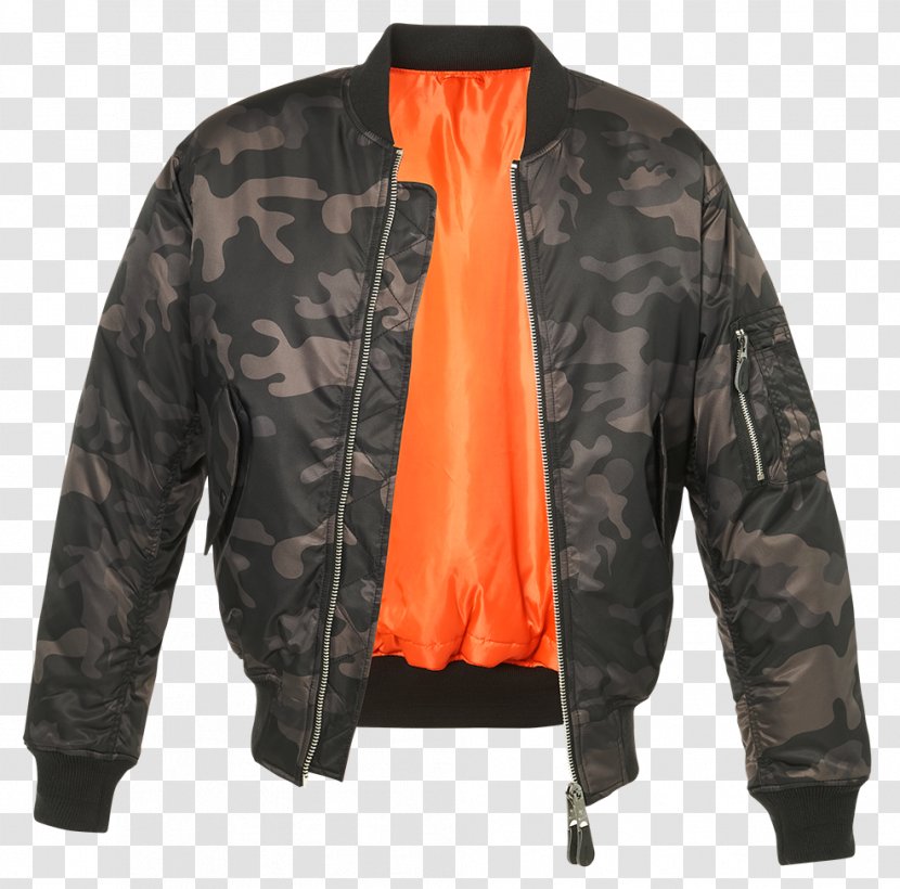 MA-1 Bomber Jacket Flight M-1965 Field Military - Leather Transparent PNG