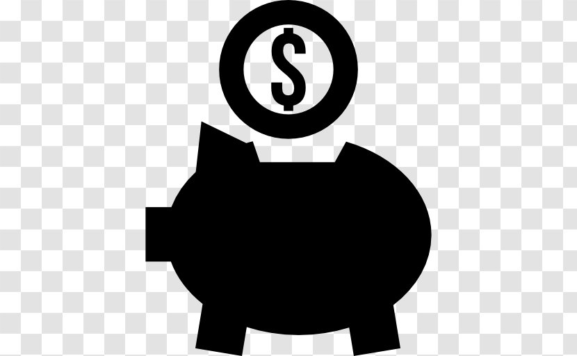 Piggy Bank Money Saving - Black Transparent PNG