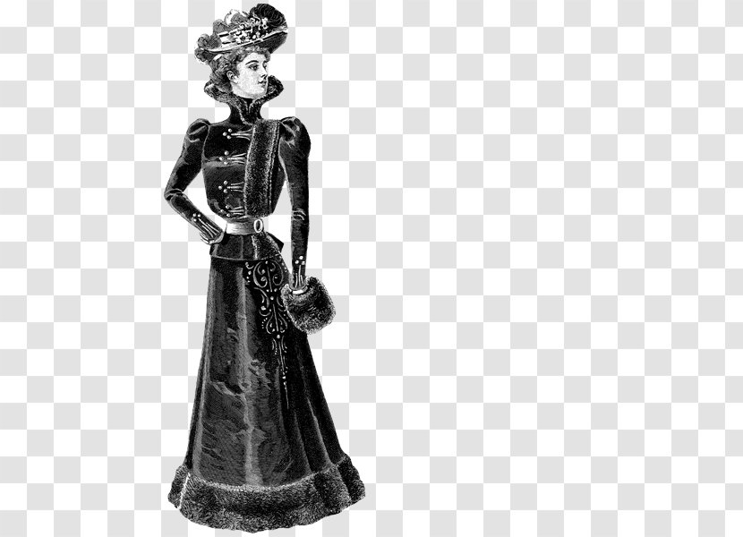 Old-Fashioned Silhouettes Victorian Era Costume Design Dover Books Fashion - Figurine - Book Transparent PNG