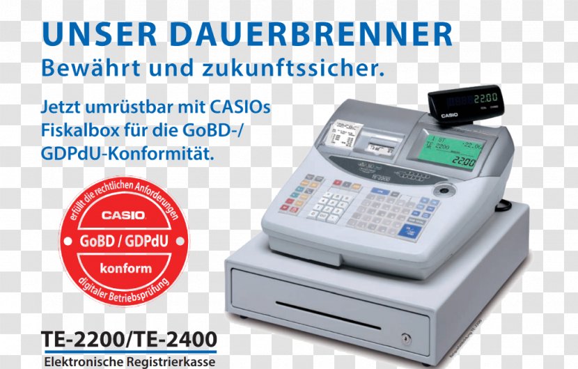 Cash Register Casio Point Of Sale Price Till Roll - Medical Equipment Transparent PNG