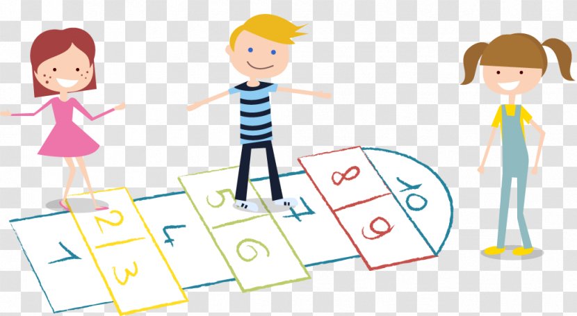 Hopscotch Child - Silhouette - Kids Playing Transparent PNG