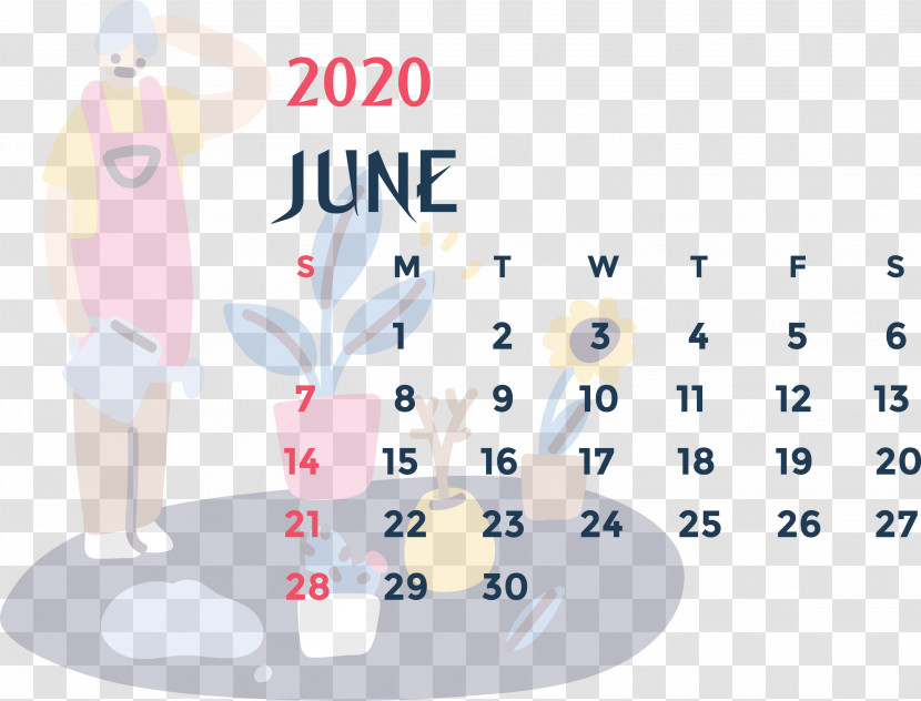 June 2020 Printable Calendar June 2020 Calendar 2020 Calendar Transparent PNG