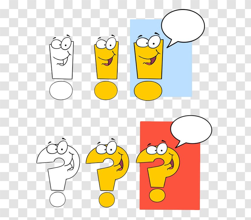 Cartoon Exclamation Mark Question Illustration - Area - And Transparent PNG
