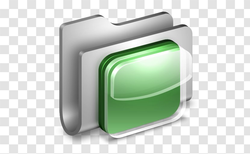 Rectangle Green - Directory - IOS Icons Metal Folder Transparent PNG