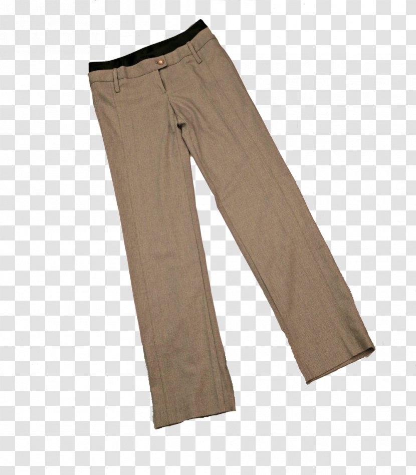 Khaki Pants - Beige - Straight Transparent PNG