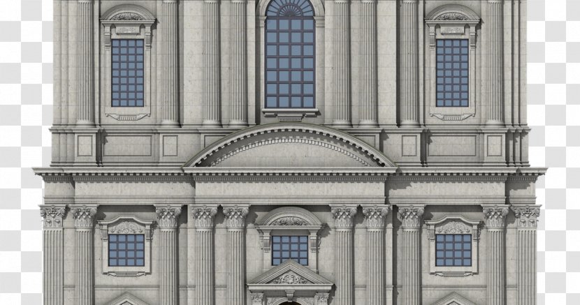 Baroque Architecture Facade Cathedral Church Transparent PNG