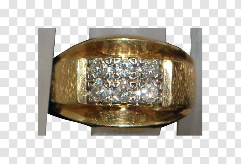 Ring 01504 1960s Gold Silver - Diamond Transparent PNG