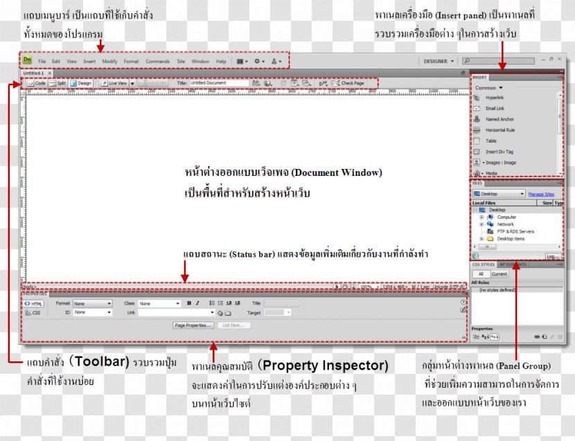 Computer Software Screenshot Line Area Font - Dreamweaver Transparent PNG
