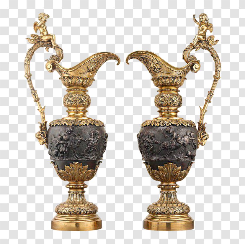 Bronze Ormolu Brass Patina Pitcher - Candelabra Transparent PNG
