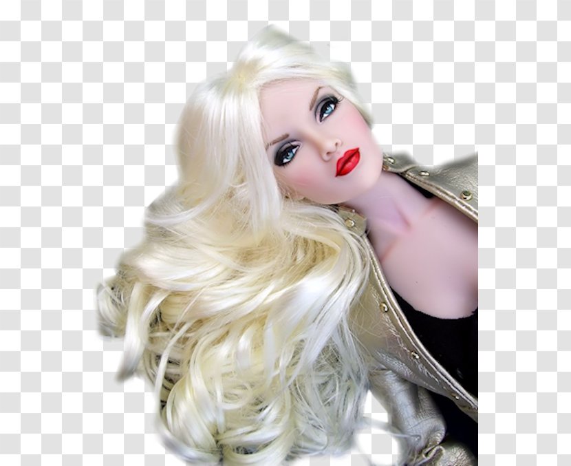 Blond Long Hair Wig Doll - Coloring Transparent PNG