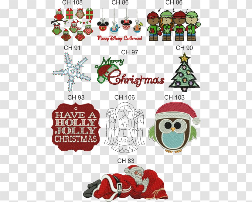 Christmas Tree Santa Claus Embroidery Pattern - Decoration - Designs For Sale Transparent PNG