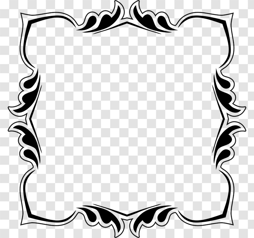 Borders And Frames Decorative Arts Clip Art - Black White - Painting Library Transparent PNG