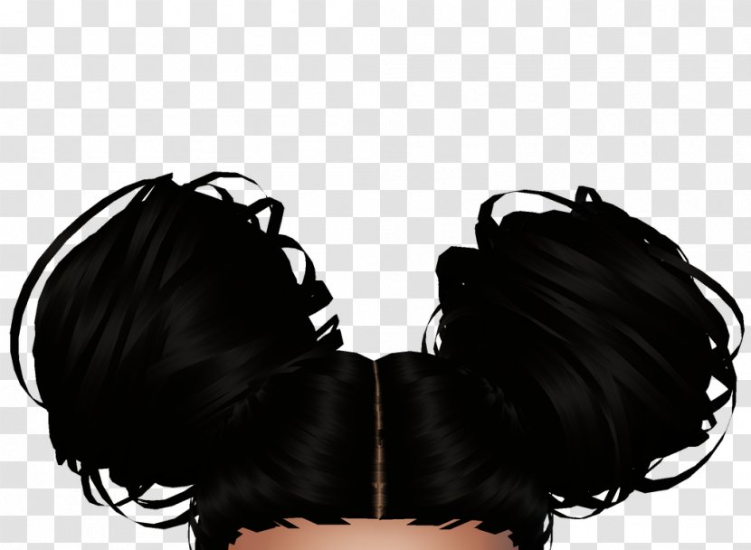 Black Hair Headphones M Transparent PNG