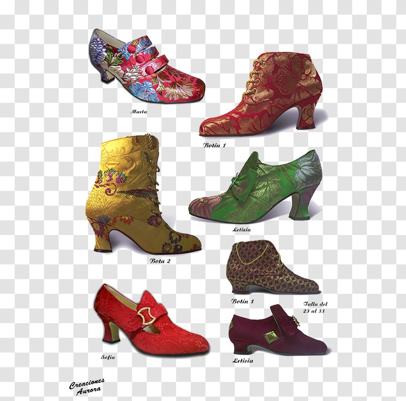 Falles Fallera Boot Shoe Footwear - Handicraft Transparent PNG