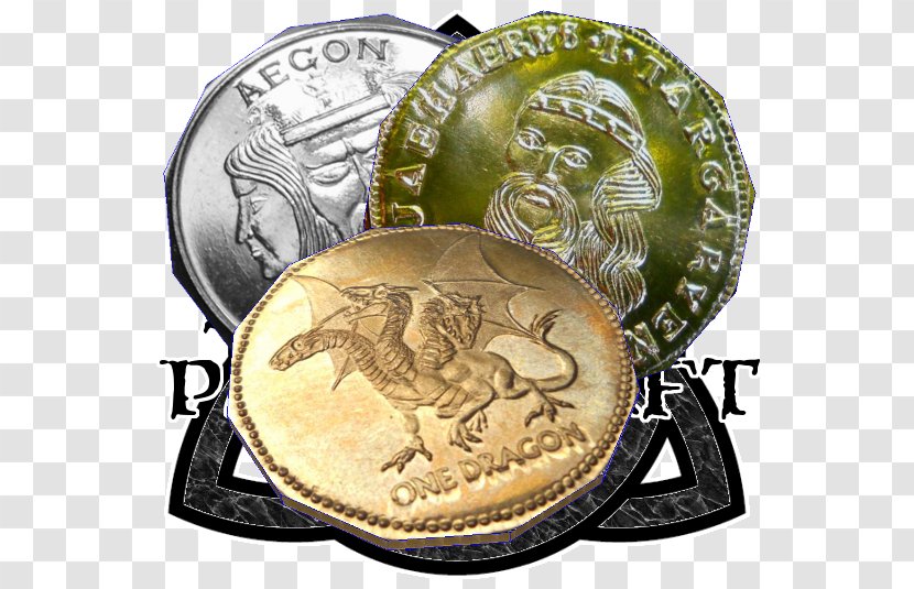 Coin Jaqen H'ghar Gold Daenerys Targaryen Paper Model Transparent PNG