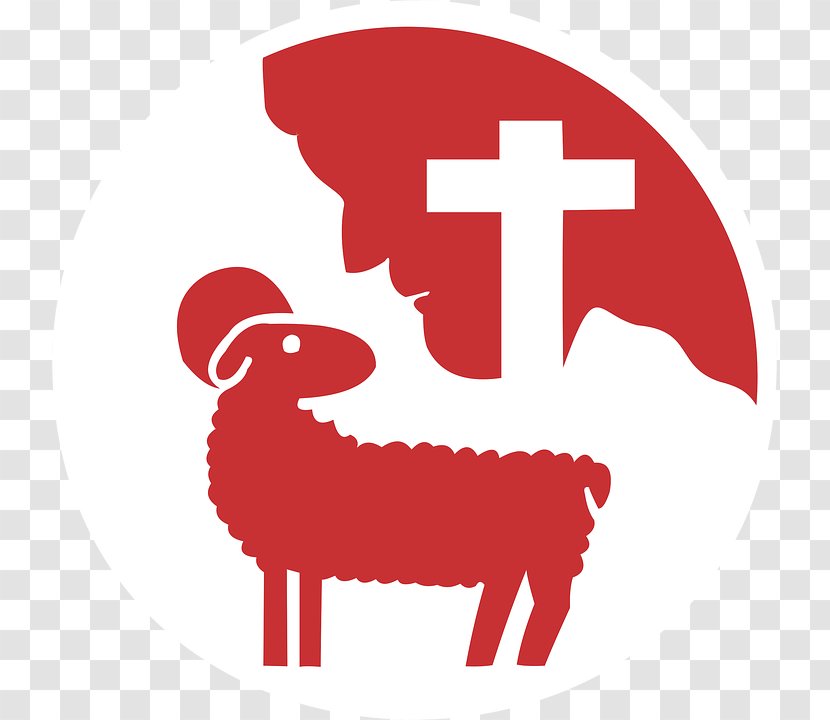 Clip Art Image Just As I Am / Sanctus Sheep - Red - Domba Transparent PNG