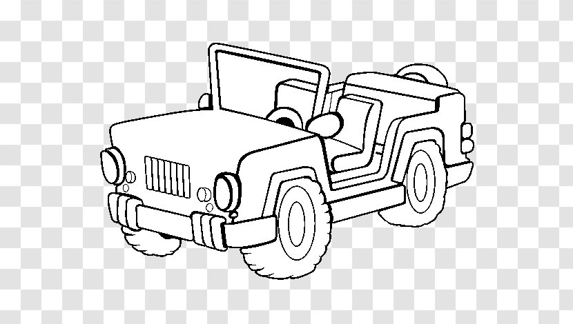 Jeep Grand Cherokee Car Coloring Book Wrangler - Offroading - Cars Pages Transparent PNG