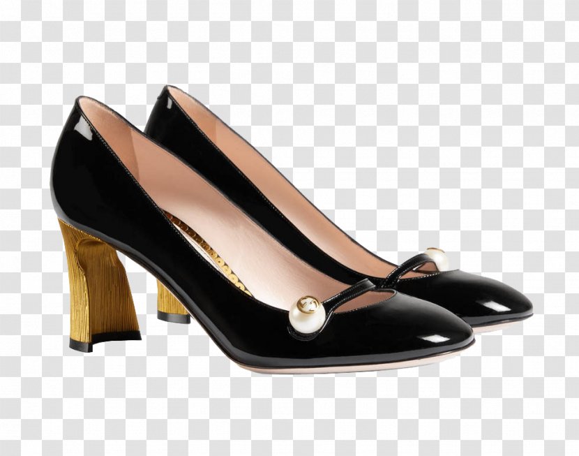 Gucci High-heeled Footwear Court Shoe Kitten Heel - Absatz - Heels Black Pearl Transparent PNG