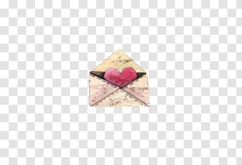 Envelope Love - Pink - Heart-shaped Transparent PNG