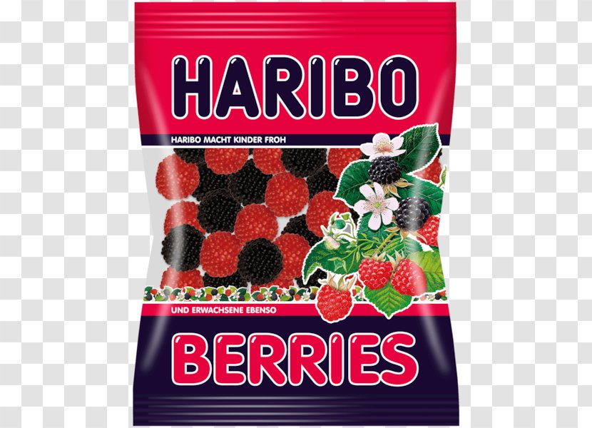 Gummi Candy Raspberry Liquorice Haribo - Strawberries Transparent PNG