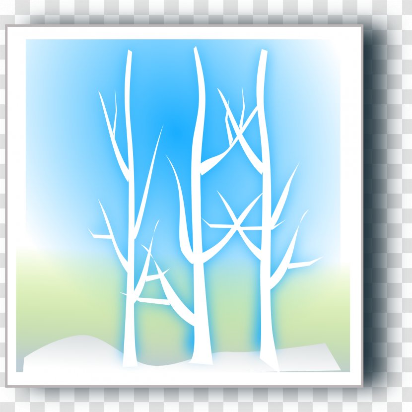 Winter Snowflake Season Clip Art - Snow - Watercolor Christmas Tree Blue Transparent PNG
