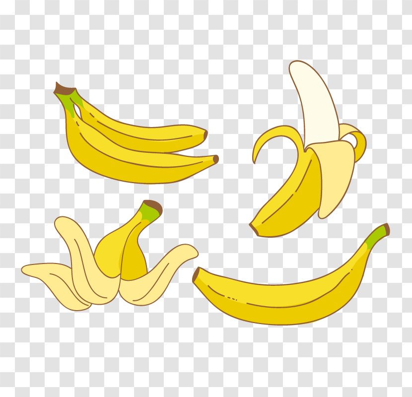 Banana Euclidean Vector Shape - Auglis Transparent PNG
