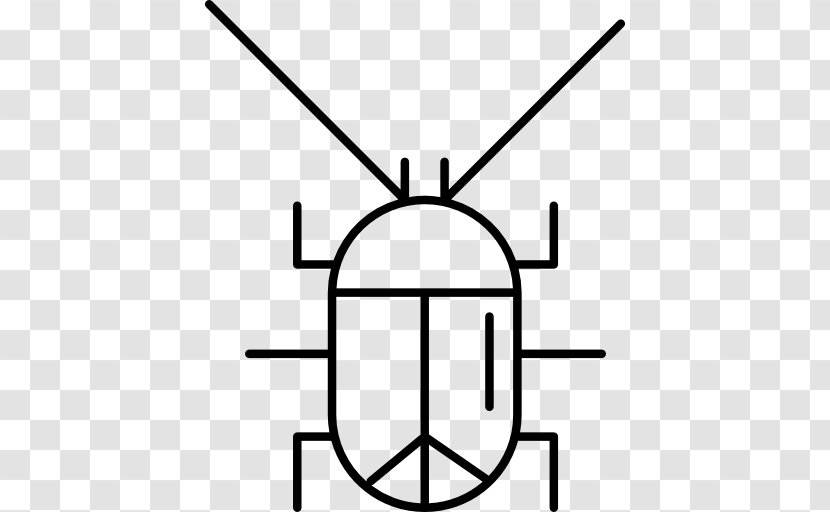 Cockroach Insect - Line Art Transparent PNG