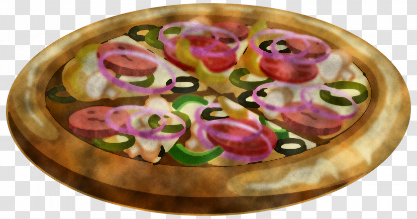 Pink Dish Food Cuisine Pizza Transparent PNG