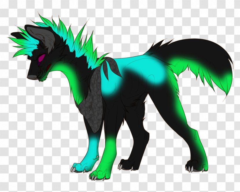 Gray Wolf Demon Black Red - Rave Party Transparent PNG