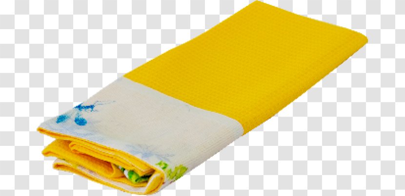 Towel Yellow Textile Waffle Fabric Drap De Neteja - Woven - Kitchen Transparent PNG