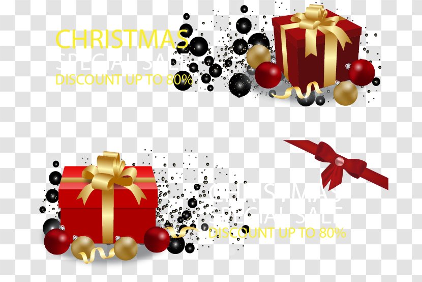 Natal Luz Christmas Red Clip Art - Gift - Light Effect Banner Transparent PNG