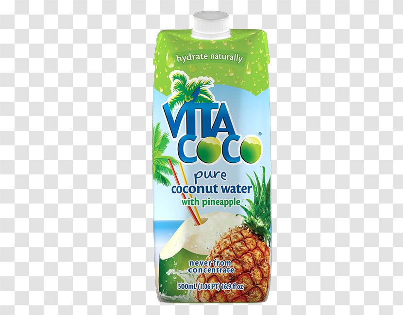 Coconut Water Sports & Energy Drinks Juice Carton - Pineapple Transparent PNG
