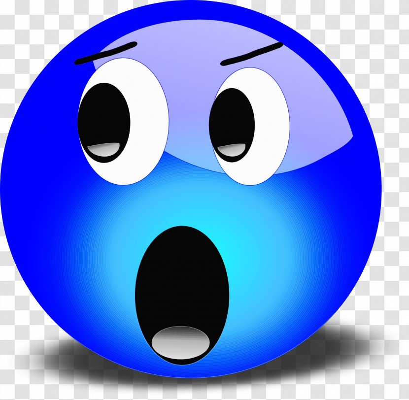 Emoticon - Wet Ink - Ball Electric Blue Transparent PNG