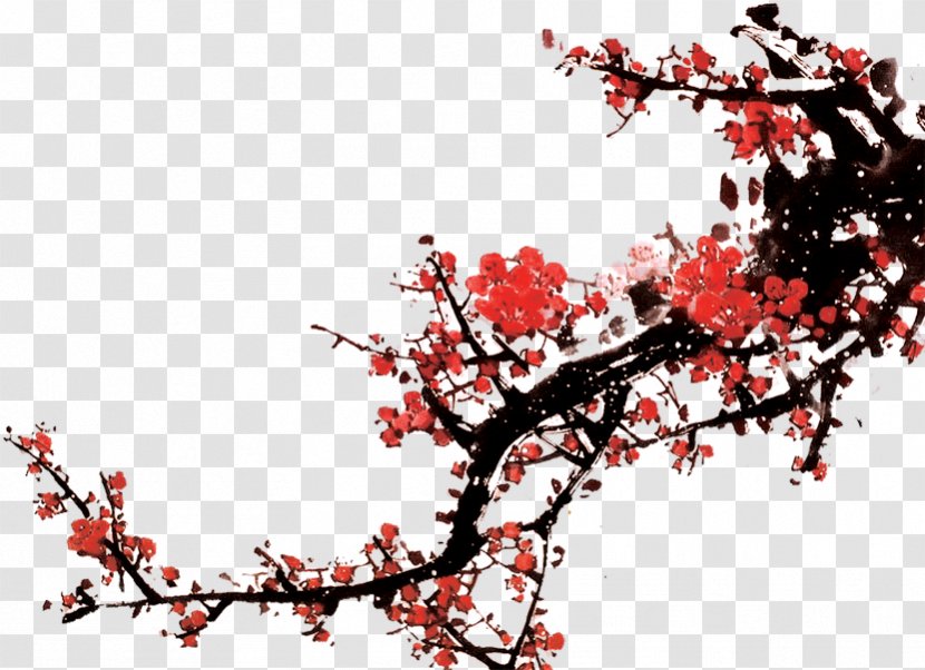 Plum Blossom Painting - Flora - Design Transparent PNG