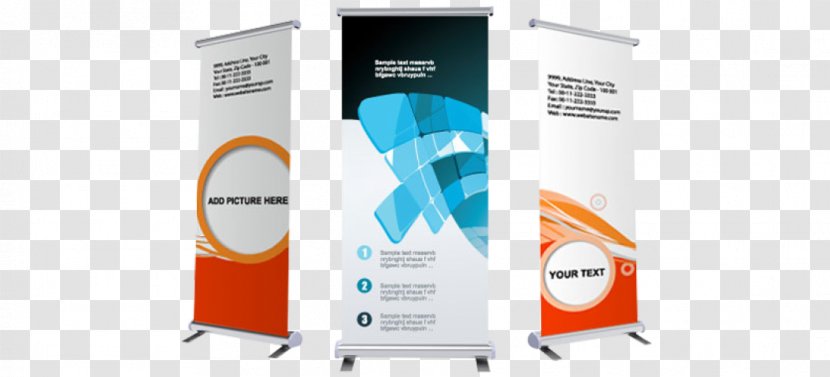 Vinyl Banners Trade Show Display Advertising Printing - Business Cards - Roll Up Simple Banner Transparent PNG