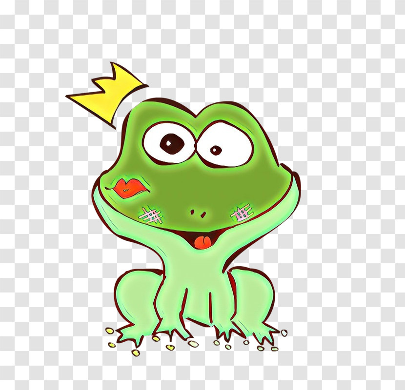 Green Frog Cartoon True Frog Tree Frog Transparent PNG