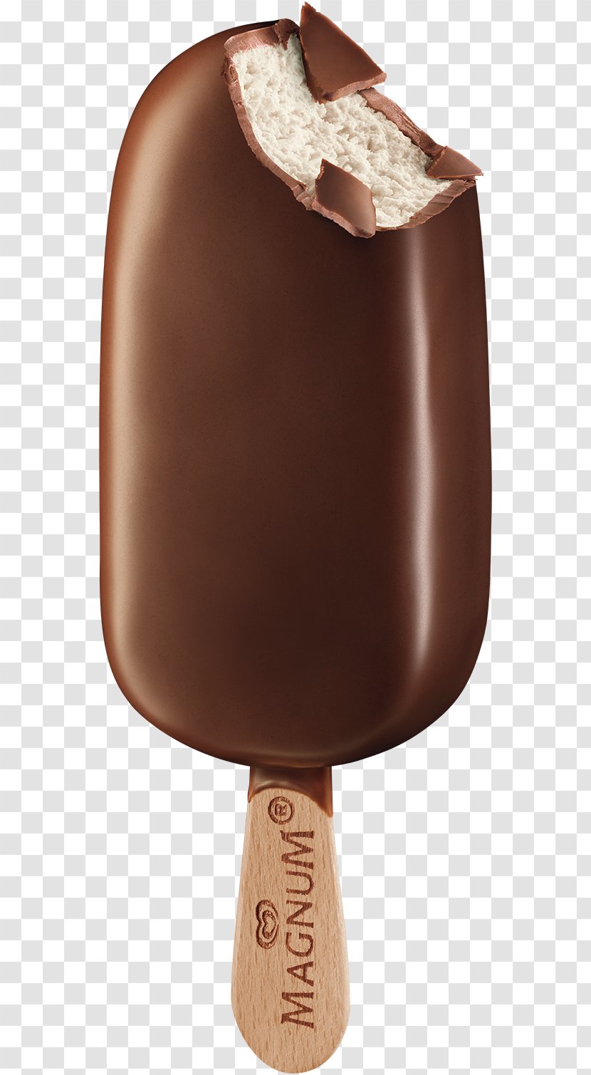 Ice Cream Chocolate Truffle White Magnum - Ingredient Transparent PNG