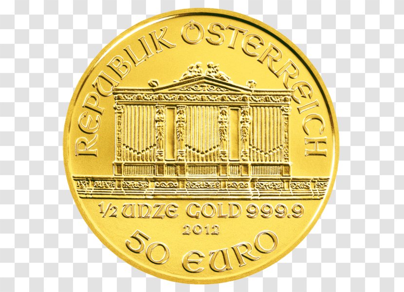 Vienna Philharmonic Gold Coin Silver Transparent PNG