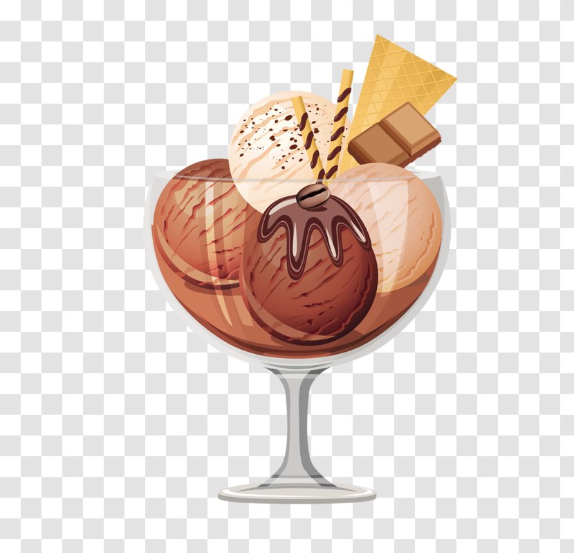 Ice Cream Cones Sundae Chocolate - Food Transparent PNG