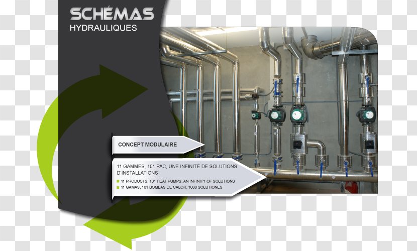 Heat Pump Energy Hydraulics Agua Caliente Sanitaria Schéma Hydraulique - Boiler Transparent PNG