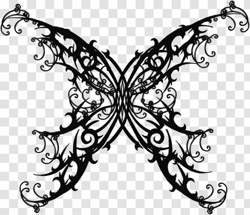 Butterfly Sleeve Tattoo Insect Black-and-gray - Moth Transparent PNG