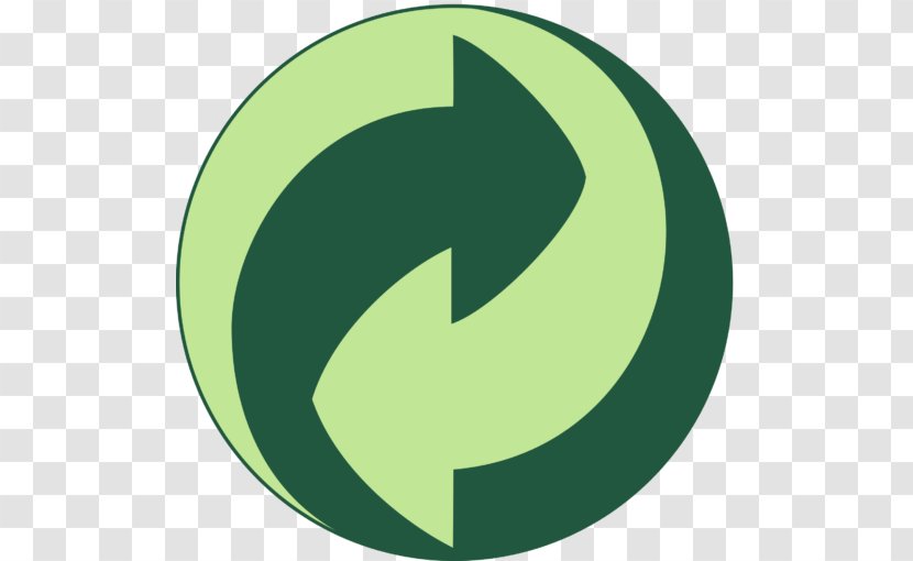 Green Dot Recycling Symbol Packaging And Labeling - Der Grune Punkt Duales System Deutschland Gmbh - Religious Material Transparent PNG