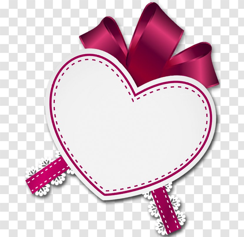 Heart Love Valentine's Day Pink M - Magenta Transparent PNG